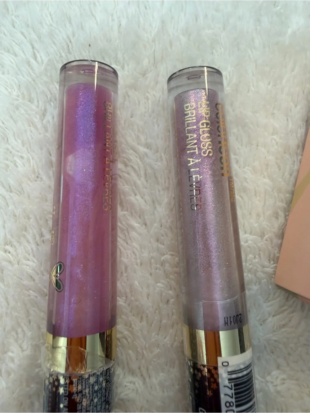 Winky Lux and Wet n wild lilac and purple lipstick and lip gloss tb